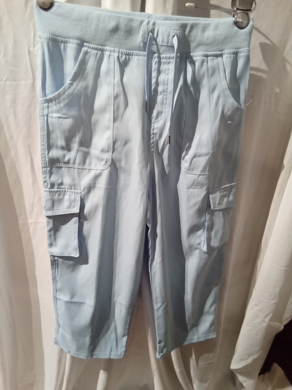 Source Unknown Light Blue Women's Cargo Capris M